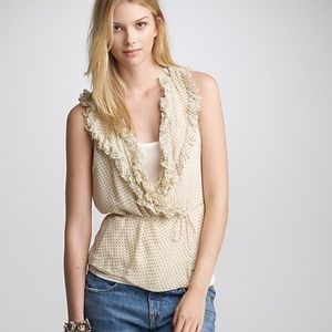J. Crew Dot Chiffon Betsy Wrap Cami
